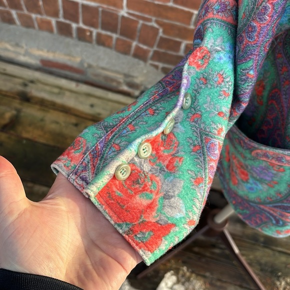 Vintage Ungaro Parallele Paisley Floral Dinner Jacket + Frilly Top 3-Piece Set - Picture 5 of 13